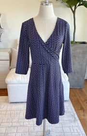 Title Nine Purple Stretch Pull Over V Neck Nini Dress Size S