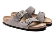 BIRKENSTOCK Arizona BS Stone Coin Suede Sandals Sz Ladies 10 Mens 8 NEW