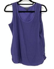 Eileen Fisher Tank Top Women's Size S Sleeveless Scoop Neck Silk Solid Indigo