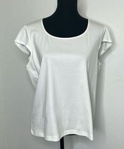 Lafayette 148 New York. Size XL white t-shirt with cap sleeves