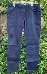 Cabi 3387 Slim Boyfriend Jean Distressed in Black. Size 14. EUC!