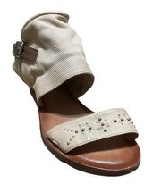 Miz Mooz Leather Wide Width Sandals - Forge - Size EU 38W / 7.5 - 8 Wide NEW