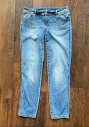 INC blue jeans, Boyfriend Curvy Fit, size 2