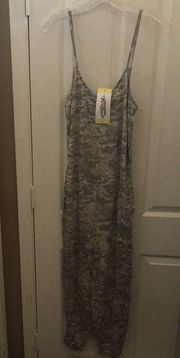 NWT honeydew Grey Camo Lounge Jumpsuit (S)