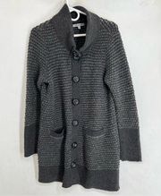 Classiques Entier Dark Gray Long wool blend Cardigan size large