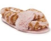 Faux Fur Santana Slipper in Pink Leopard NWT