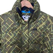 Oakley Down Puffer Snowboard Ski Jacket Winter Full Zip Green Womens Size Small