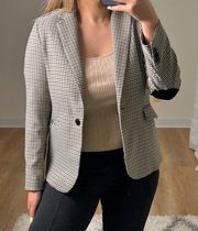 Carolina Belle Plaid Blazer with Elbow Patches XS Preppy Academia