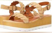 New  Vellenora Double Suede Straps Chunky Platform Wedge Sandal 7