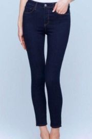 NWT L'AGENCE Margot High Rise Skinny Jean in Midnight - Size 24