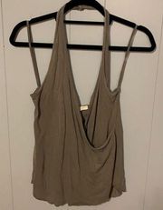 Truly Madly Deeply Halter Tank Olive Size XS