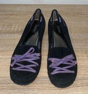 - Black w/ Purple Laced Loafers - Size 7 1/2