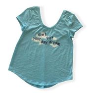 Jasmine & Ginger | Blue Don’t Quit Your Day Dream Graphic T-shirt Small