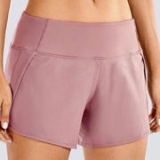 CRZ Yoga  Mid-Rise Quick-Dry Athletic Sports Running Workout Shorts Med