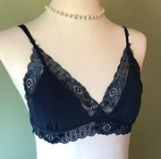 Navy blue bralette size small new without tags