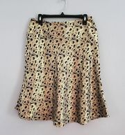 Doncaster Black & Gold Metallic Dressy Circle Skirt 8 NWT