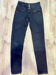 Hybrid & Company Black Denim High-Waisted Stretch Jeans Size 3