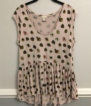 Women’s Hinge Nordstrom Blush Pink Blouse Size Medium