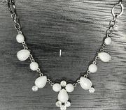 White Statement Necklace NWT