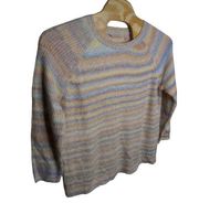 Soft‎ Surroundings Women's Rainbow Lightweight Crew Neck Sweater Sz 1X