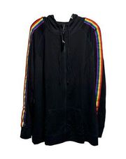 Torrid Rainbow Panel Stripe Hoodie