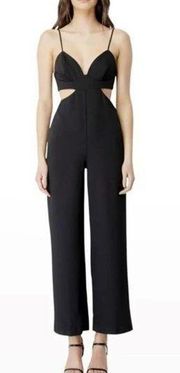 NWT Bardot Black Cut Out Slit Pantsuit Size US 6