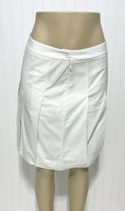 Lilly Kiki Pleated Skirt Knee Length White Midi Tennis Label White Size 2