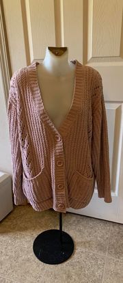 Med  Dusty Rose Cardigan