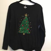Not so Ugly Cute Christmas Tree Long Sleeve Shirt Size Large