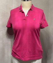 | Pink Two Button Polo Tee