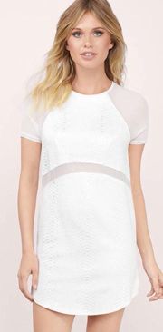 Mesh/White Snakeskin Mini Dress 