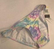 California Waves Pastel Tie Dye Bikini Bottom Size Medium NWT