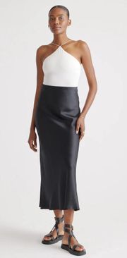 Kourt Midi Satin Skirt