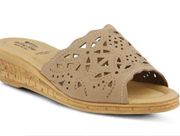 Spring Step Wedge Sandals Estella in Beige Size 10 (EU41)