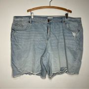 Lane Bryant mid rise boyfriend Bermuda jean shorts size 28