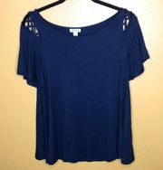 Westport Navy Loose Fit Blouse, NWT, XS