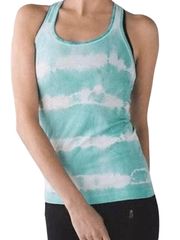 Lululemon Heathered Tranquil Blue Tie Dye Swiftly Tech Racerback Tank Size 4