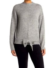 NWT!  Luxurious Gray Sweater W Tie (can tie in back or front) So Cute!