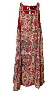 Lulus ‎ Major Red Print Swing Dress Sz M