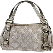 Kathy Van Zeeland Bag Gold Shoulder Bag Handbag Metallic Charms Studded Classic