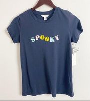 1901 x Nordstrom Blue Spooky Graphic Logo Short Sleeve T-Shirt Size XS NEW