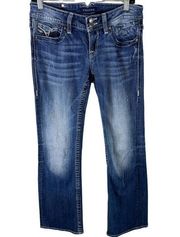 Vigoss Medium Wash Low Rise The New York Boot Cut Cotton Jeans Size 6