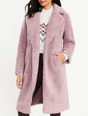 pink teddy sherpa coat