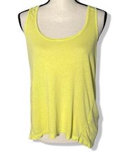 Splendid women's 100% supima cotton racerback tank top bright yellow green