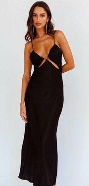 CASA NOVA CUT-OUT STRING DRESS BLACK