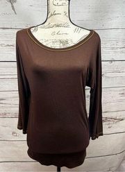 Splendid XS brown 3/4 sleeve t shirt - 2823