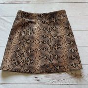 BLANKNYC Mini Skirt 25 Faux Leather Snake Print Back Zip Anaconduh MSRP …