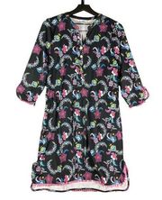 Tracy Negoshian Dress Size Medium Womens Boho 3/4 Sleeves Geometric Print Maxi