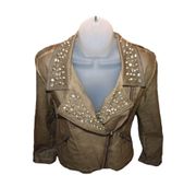 Sam Edelman Cutaway Embellished Motorcycle Jacket