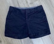 Caslon navy khaki shorts 4.5 inseam size 4